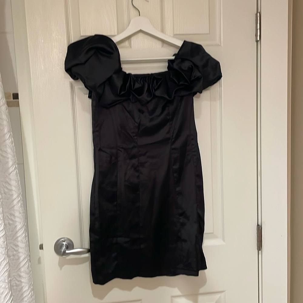 Mini black off shoulder dress